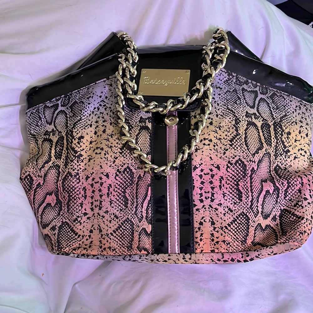 Betseyville / Betsey Johnson Large Handbag Purse Tote Ombre Snake Print